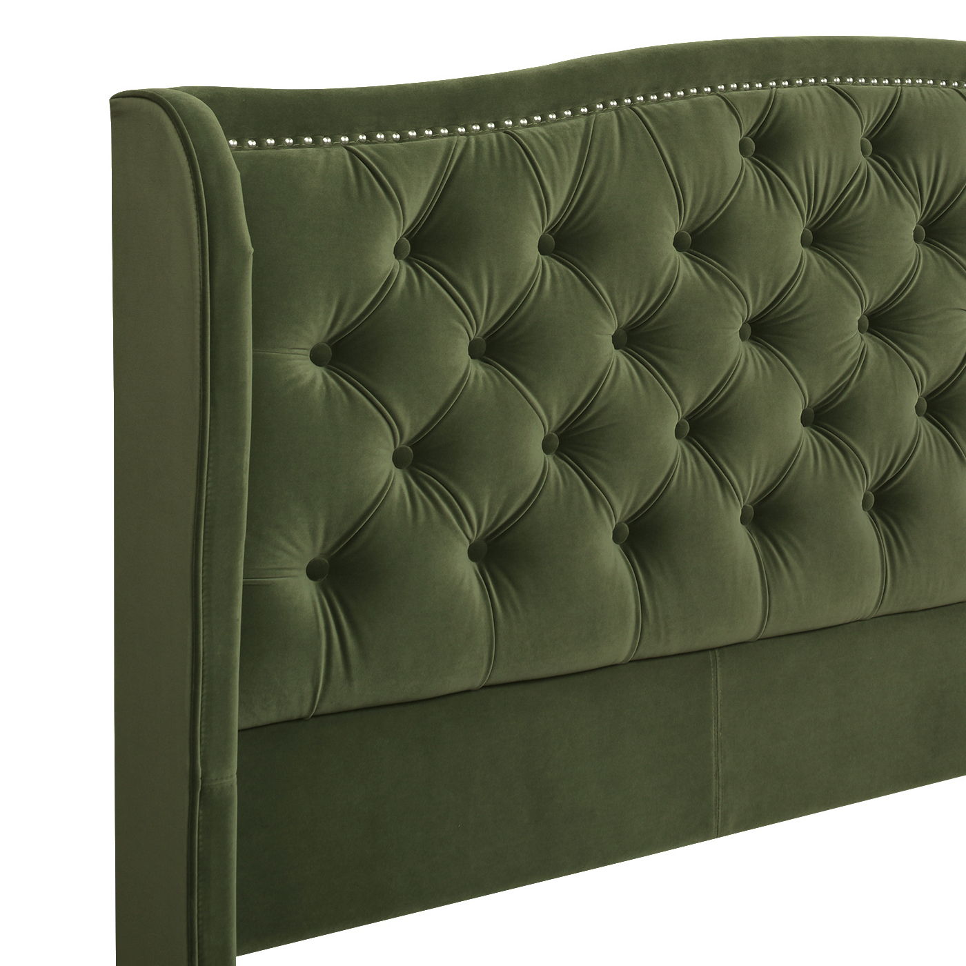 Solid Upholstered Bed Frame and Headboard Set