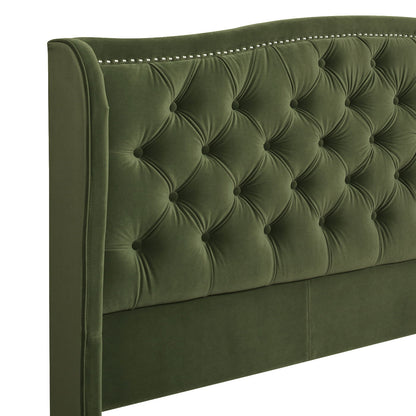 Solid Upholstered Bed Frame and Headboard Set