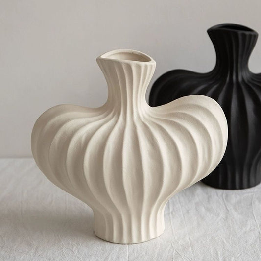 Plastic art imitation ceramic vase high-end decoration for living room desktop decoration - Tampa Home & Garden Store