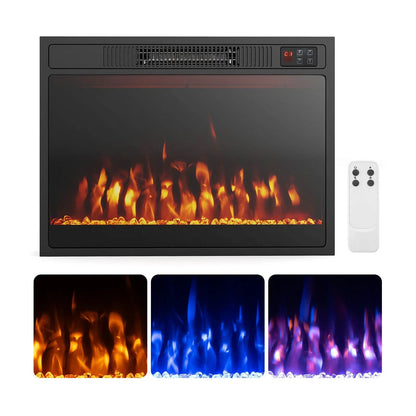Electric Fireplace Heater with Flame Color