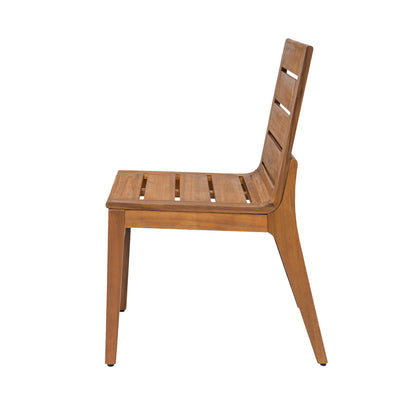 Acacia Wood Outdoor Dining Table and Six Chairs