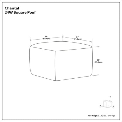 Chantal Square Pouf Soft Textured Comfort