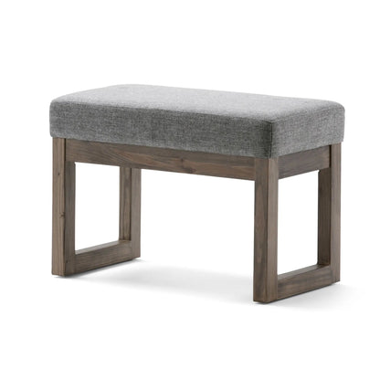 Milltown Upholstered Ottoman Bench With Driftwood