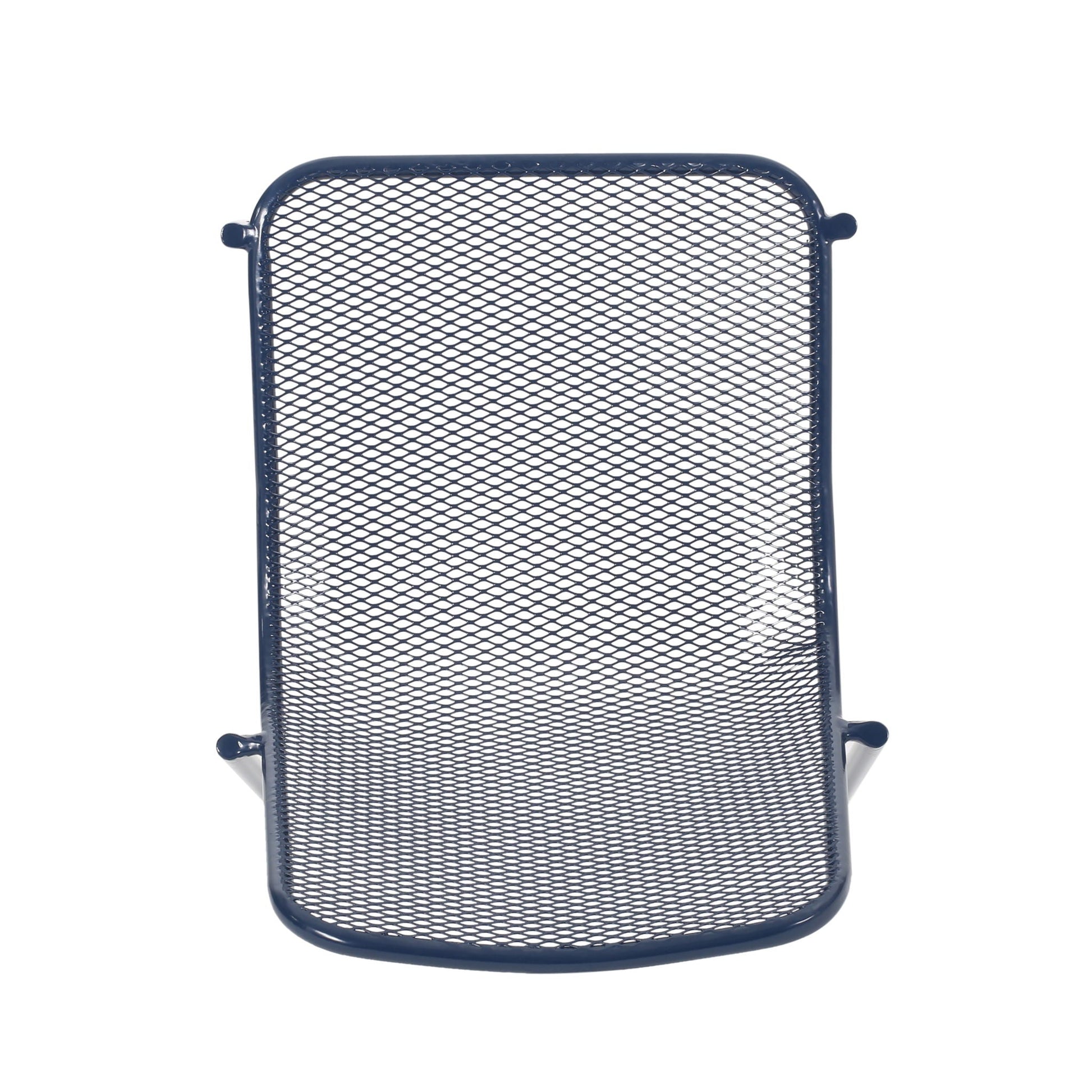 Kincaid Stackable Iron Chair navy blue armless outdoor chair with mesh back HouseOfZazla on Tampa Home & Garden Store