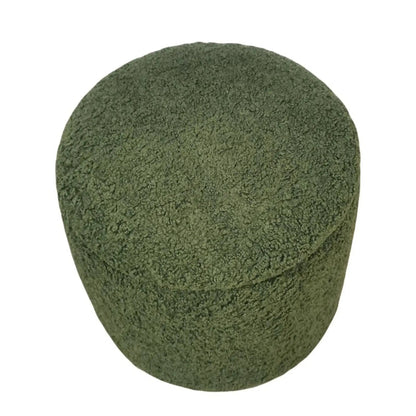 Elegant Round Storage Ottoman Upholstered