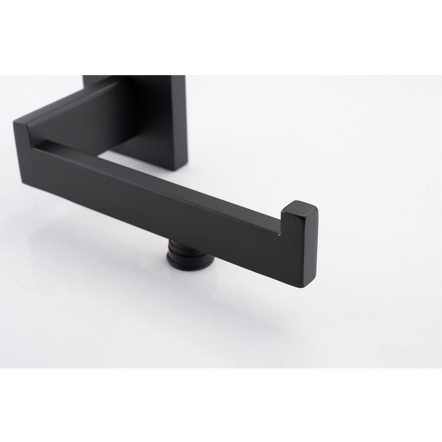9-Piece Bathroom Hardware Set matte black metal towel bar with square end caps on Tampa Home & Garden Store