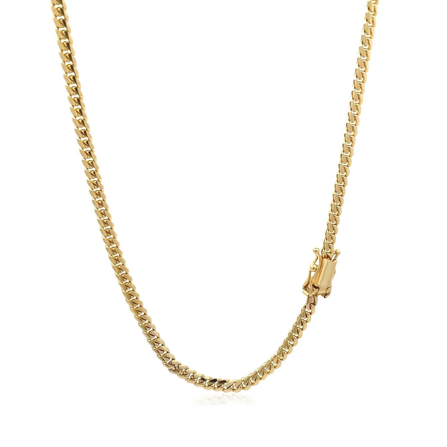 3.2mm 14k yellow gold solid Miami Cuban chain necklace by Bids.com on Tampa Home & Garden Store