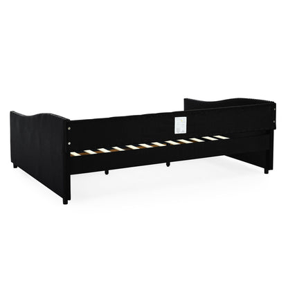 Upholstered Tufted Daybed with Storage Drawers