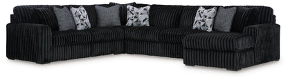 Midnight Madness Sectional and Jumbo Corduroy
