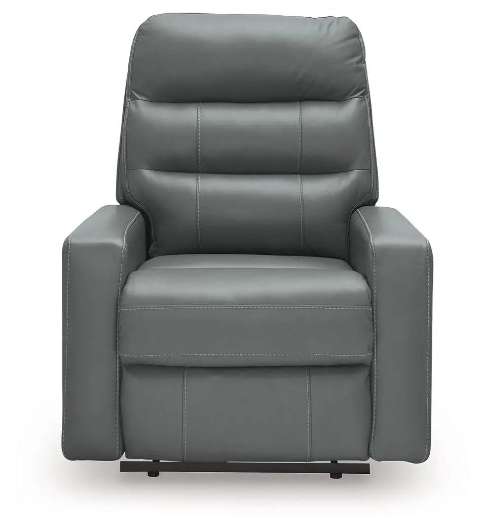 Pennacle Pier power recliner with adjustable headrest in gray by Unique Piece Furniture on Tampa Home & Garden Store