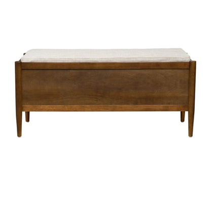 Accent Storage Bench With Upholstered Cushion