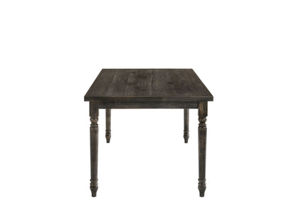 Claudia II weathered gray dining table by HouseOfZazla with dark wood finish on Tampa Home & Garden Store