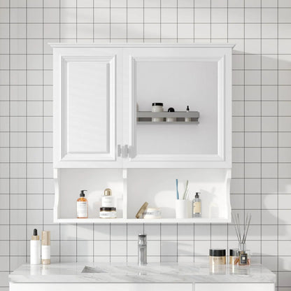 Wall Mounted Mirror Medicine Cabinet with Doors