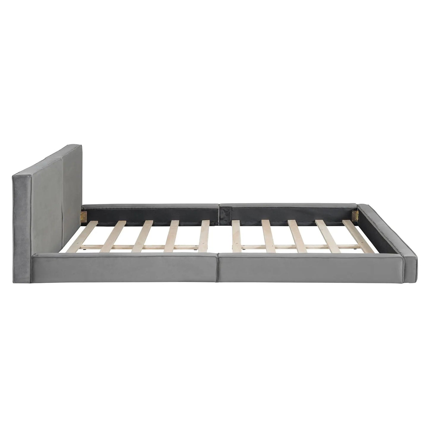 Upholstered Platform Bed With Solid Frame