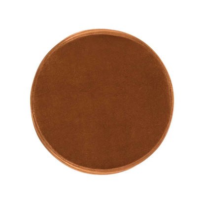 Fuji oversized round storage ottoman in warm brown suede fabric on Tampa Home & Garden Store