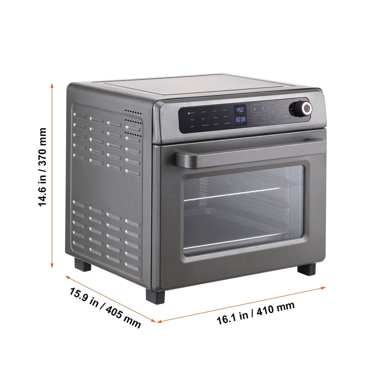 12-in-1 Air Fryer Toaster Oven 25L stainless steel, 1700W HouseOfZazla on Tampa Home & Garden Store