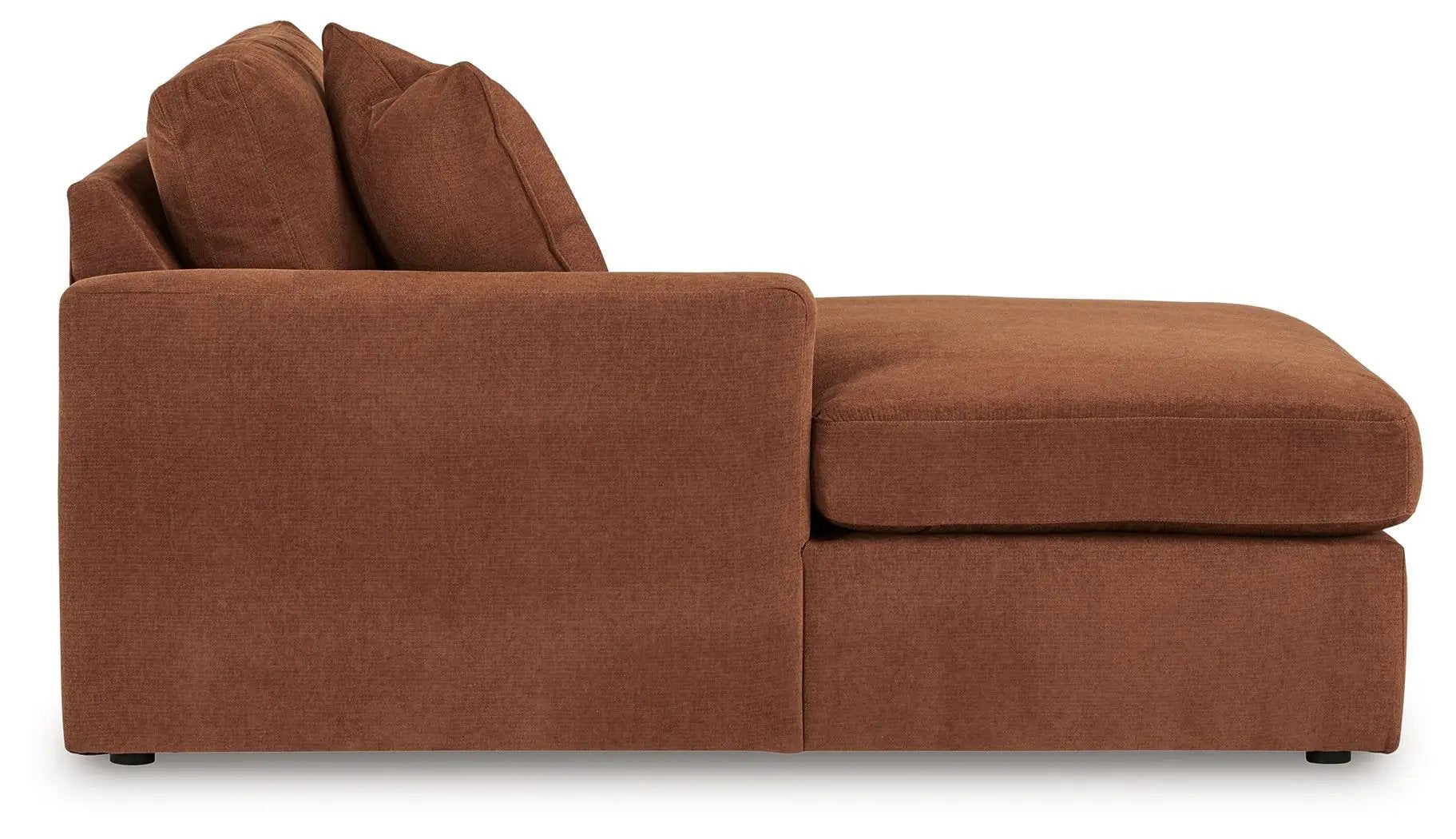 Modmax Sectional Spice with chaise, brown fabric, stationary sofa by Unique Piece Furniture on Tampa Home & Garden Store