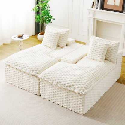 Double Chaise Lounge With Full Compressed Sponge