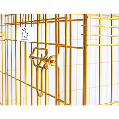 24-42" Collapsible Copper Gold Dog Crate GLD24-42 - Tampa Home & Garden Store