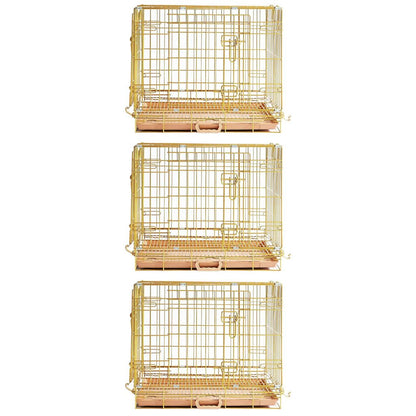 24-42" Collapsible Copper Gold Dog Crate GLD24-42 - Tampa Home & Garden Store