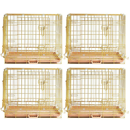 24-42" Collapsible Copper Gold Dog Crate GLD24-42 - Tampa Home & Garden Store