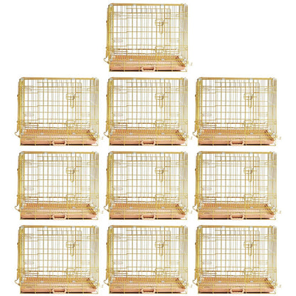 24-42" Collapsible Copper Gold Dog Crate GLD24-42 - Tampa Home & Garden Store