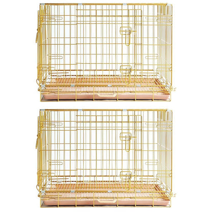 24-42" Collapsible Copper Gold Dog Crate GLD24-42 - Tampa Home & Garden Store