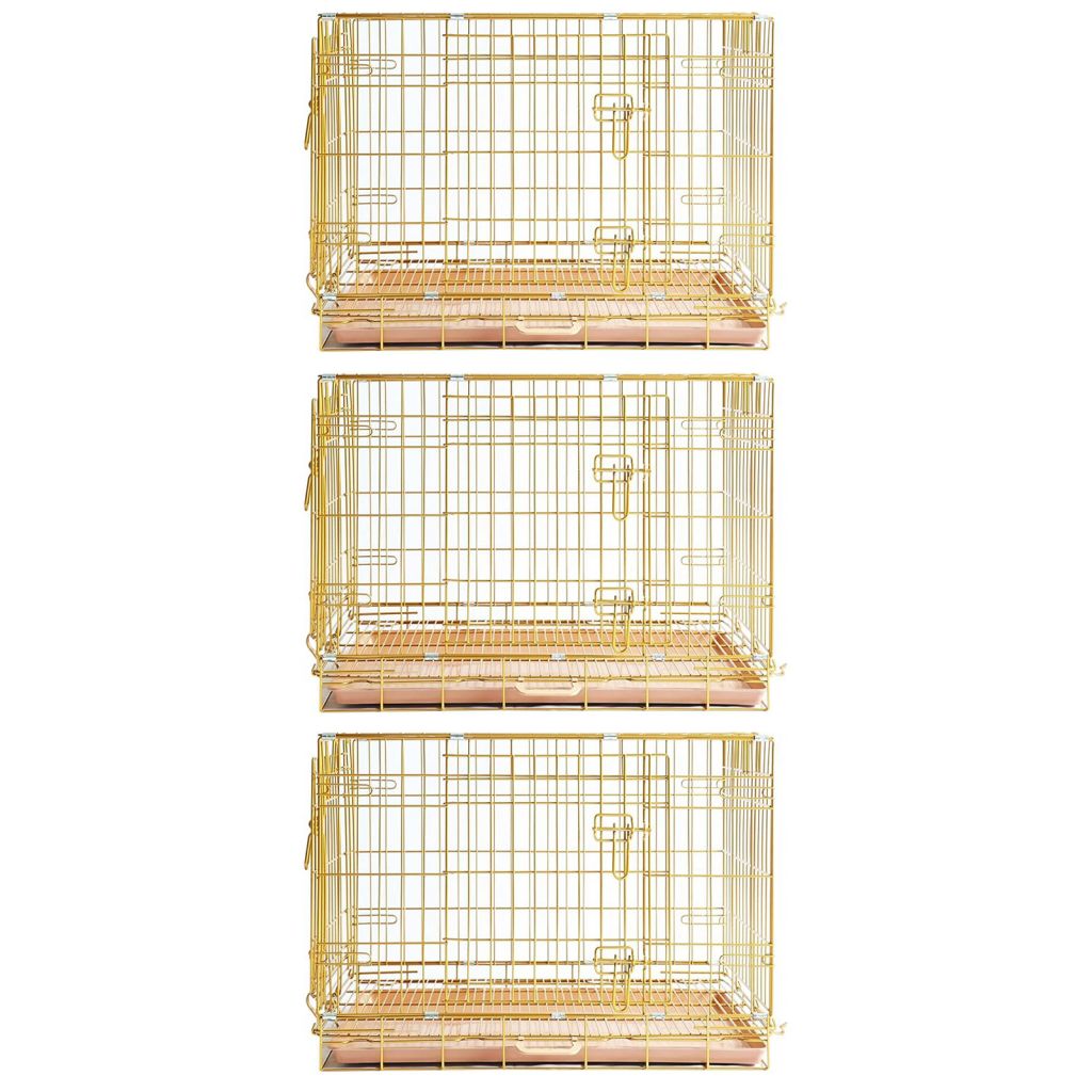 24-42" Collapsible Copper Gold Dog Crate GLD24-42 - Tampa Home & Garden Store