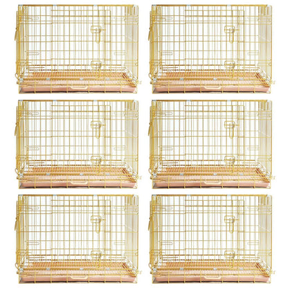 24-42" Collapsible Copper Gold Dog Crate GLD24-42 - Tampa Home & Garden Store
