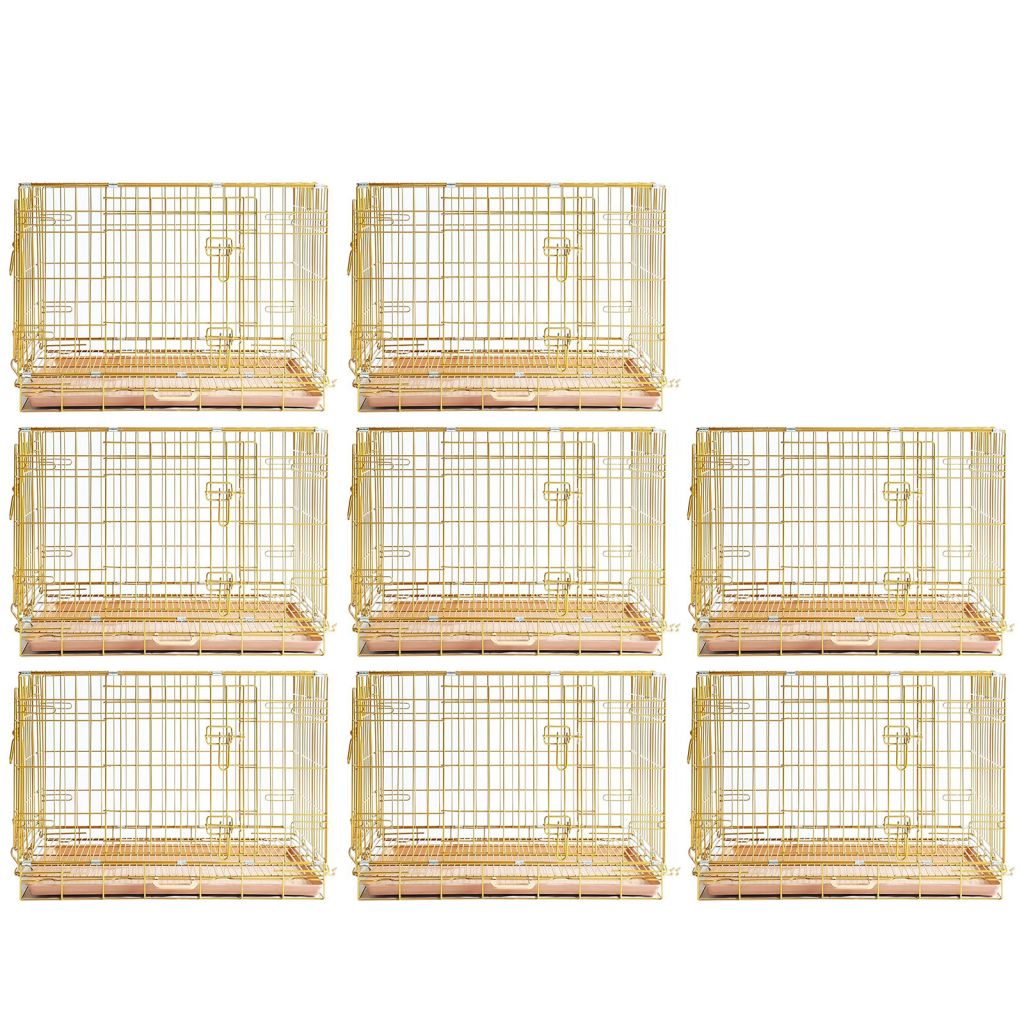24-42" Collapsible Copper Gold Dog Crate GLD24-42 - Tampa Home & Garden Store