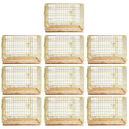 24-42" Collapsible Copper Gold Dog Crate GLD24-42 - Tampa Home & Garden Store