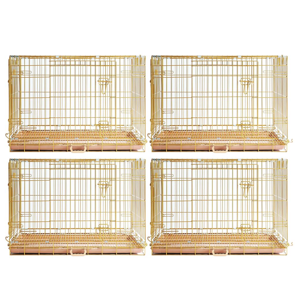 24-42" Collapsible Copper Gold Dog Crate GLD24-42 - Tampa Home & Garden Store