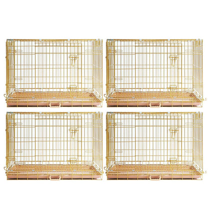 24-42" Collapsible Copper Gold Dog Crate GLD24-42 - Tampa Home & Garden Store