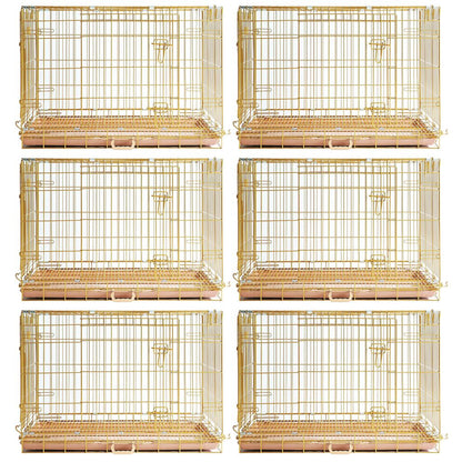 24-42" Collapsible Copper Gold Dog Crate GLD24-42 - Tampa Home & Garden Store
