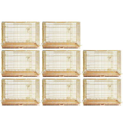 24-42" Collapsible Copper Gold Dog Crate GLD24-42 - Tampa Home & Garden Store