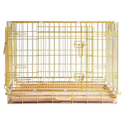 24-42" Collapsible Copper Gold Dog Crate GLD24-42 - Tampa Home & Garden Store