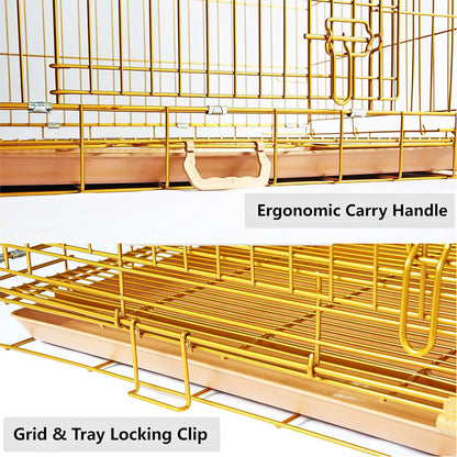 24-42" Collapsible Copper Gold Dog Crate GLD24-42 - Tampa Home & Garden Store