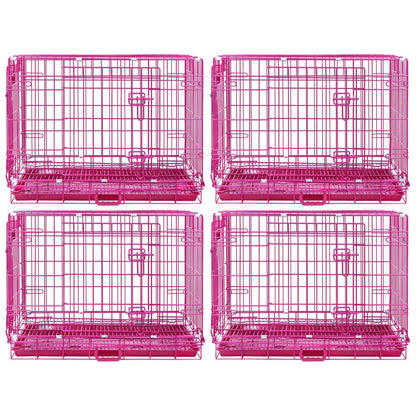 24-42" Collapsible Pink Dog Crate RED24-42 - Tampa Home & Garden Store