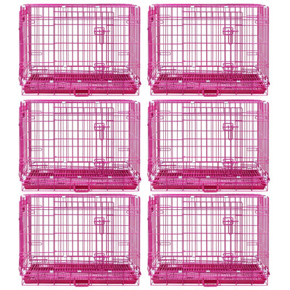 24-42" Collapsible Pink Dog Crate RED24-42 - Tampa Home & Garden Store