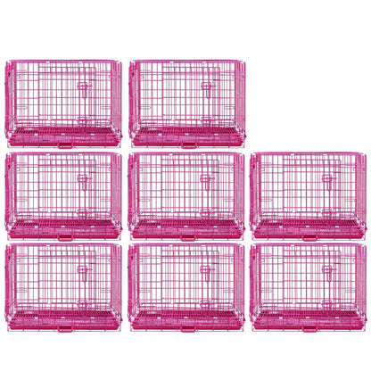 24-42" Collapsible Pink Dog Crate RED24-42 - Tampa Home & Garden Store