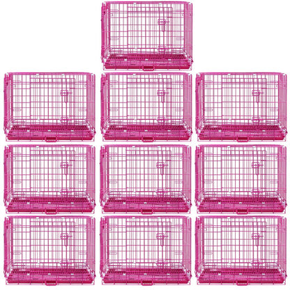 24-42" Collapsible Pink Dog Crate RED24-42 - Tampa Home & Garden Store