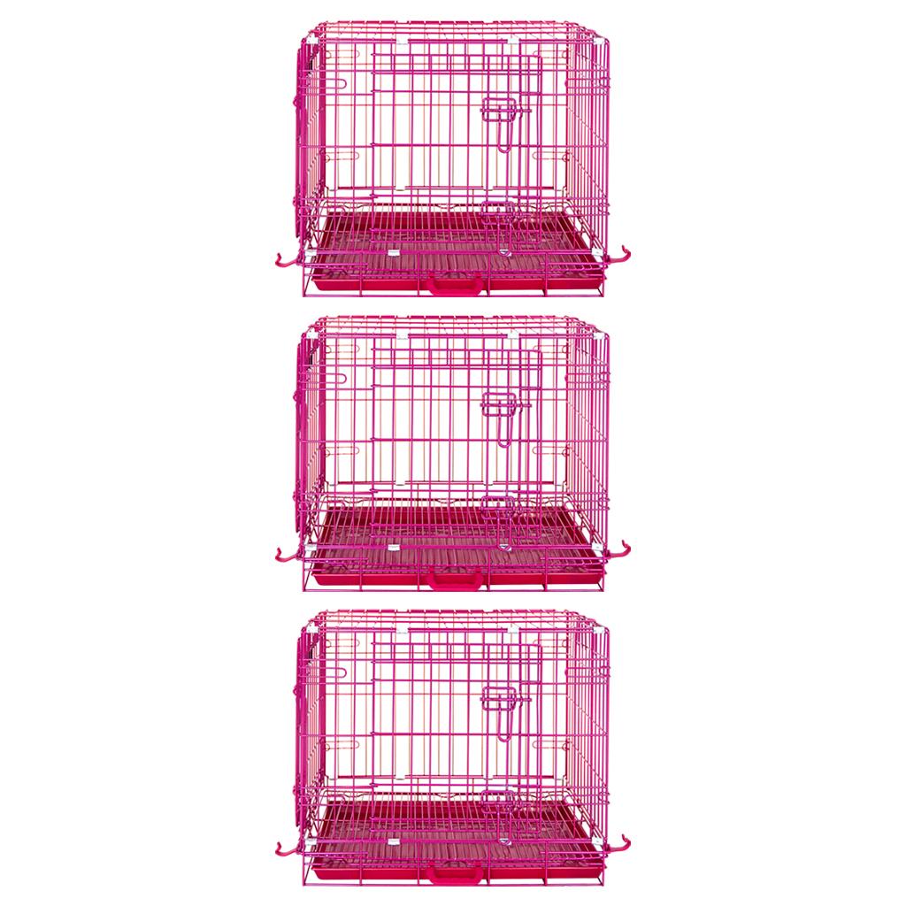 24-42" Collapsible Pink Dog Crate RED24-42 - Tampa Home & Garden Store