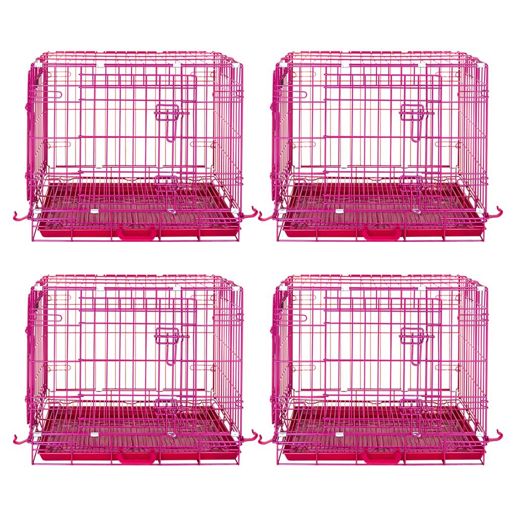 24-42" Collapsible Pink Dog Crate RED24-42 - Tampa Home & Garden Store