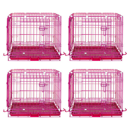 24-42" Collapsible Pink Dog Crate RED24-42 - Tampa Home & Garden Store