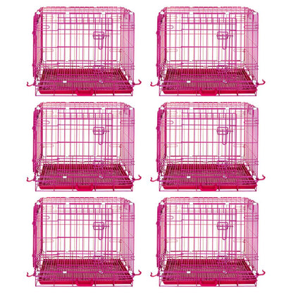 24-42" Collapsible Pink Dog Crate RED24-42 - Tampa Home & Garden Store