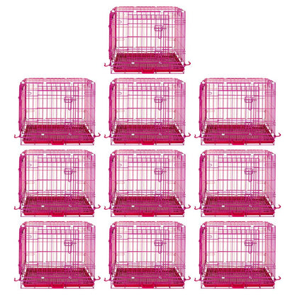 24-42" Collapsible Pink Dog Crate RED24-42 - Tampa Home & Garden Store