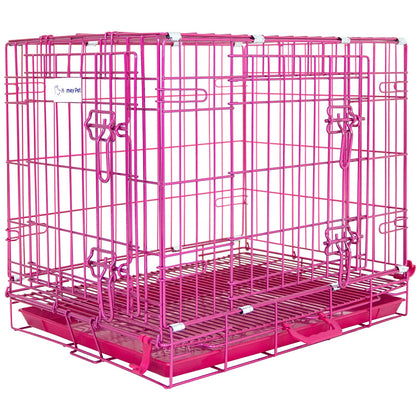 24-42" Collapsible Pink Dog Crate RED24-42 - Tampa Home & Garden Store