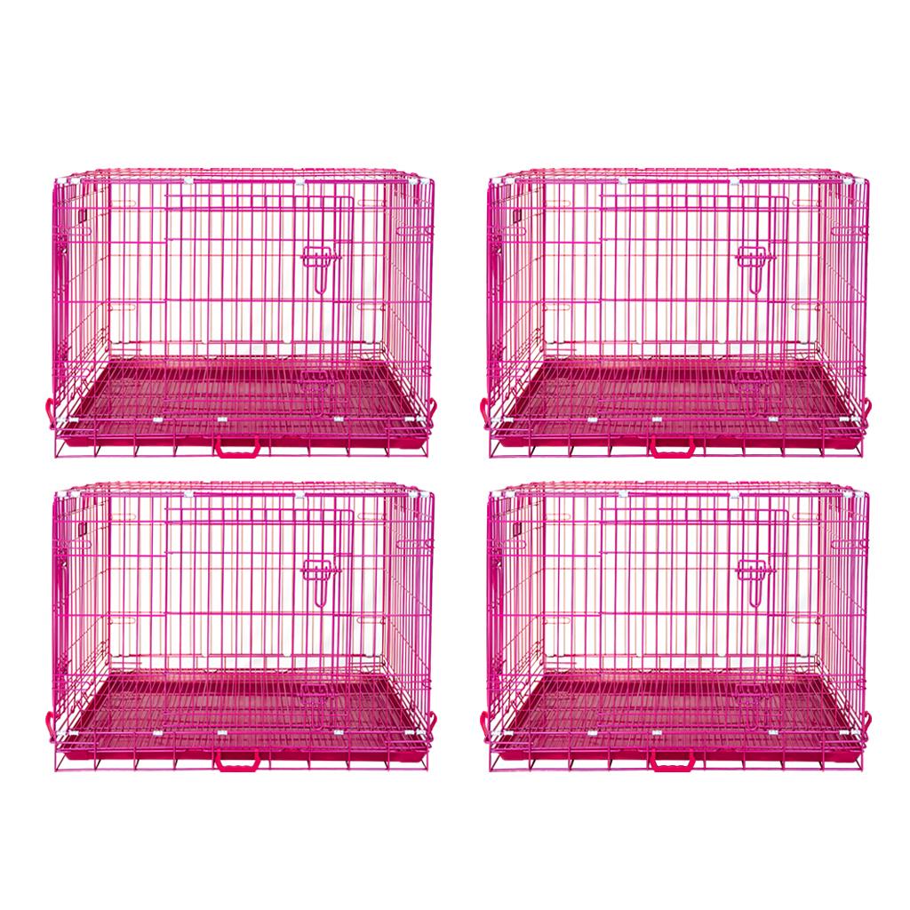 24-42" Collapsible Pink Dog Crate RED24-42 - Tampa Home & Garden Store