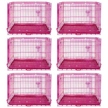 24-42" Collapsible Pink Dog Crate RED24-42 - Tampa Home & Garden Store