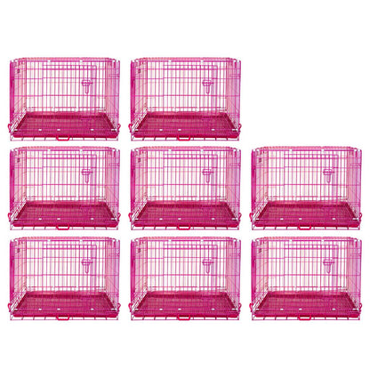 24-42" Collapsible Pink Dog Crate RED24-42 - Tampa Home & Garden Store